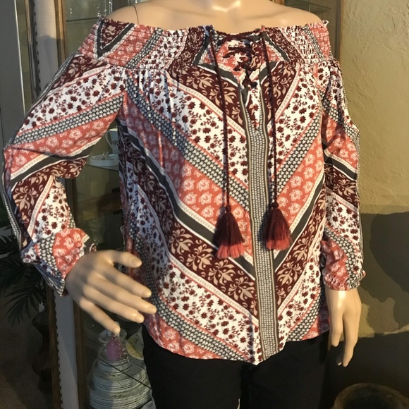 Knox Rose Tops - Boho off the shoulders top Knox Rose Tops - Boho off the shoulders top